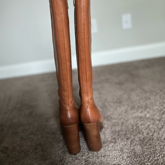Vince Camino cognac platform boots. No box. Used once - Picture 3 of 3